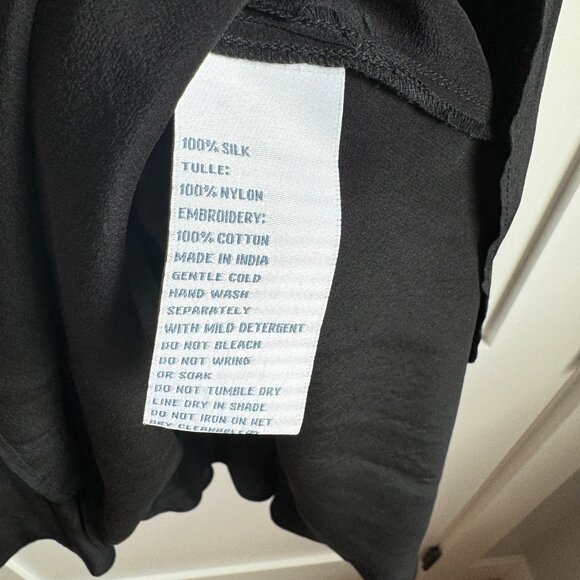 NWT Anthropologie Mirabilis Embroidered Silk Dress, Sz 8 - Picture 9 of 9